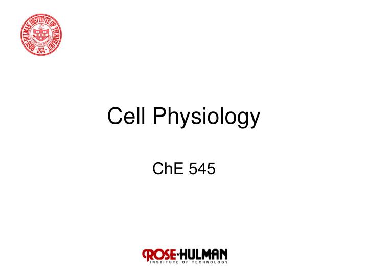 cell physiology
