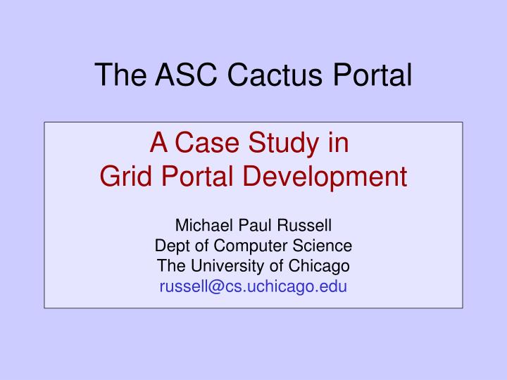 the asc cactus portal
