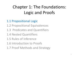 chapter 1 the foundations logic and proofs