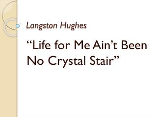 langston hughes