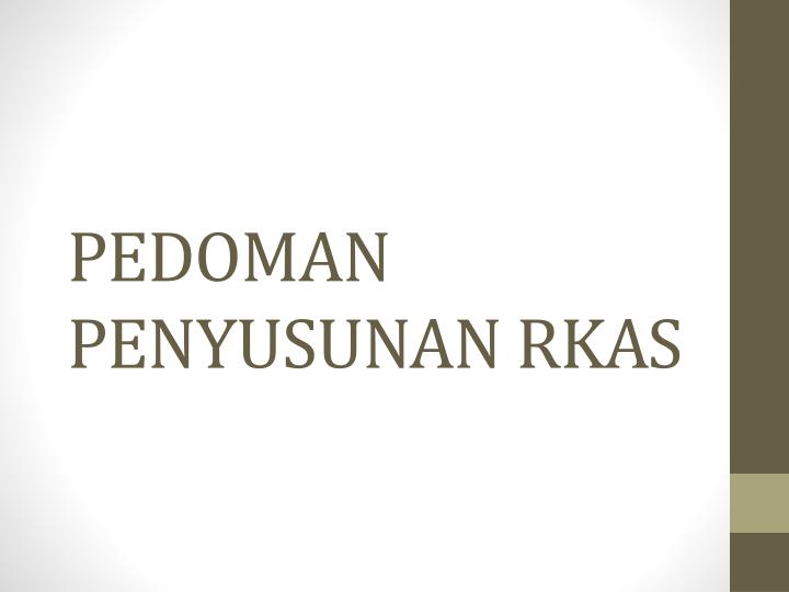 pedoman penyusunan rkas