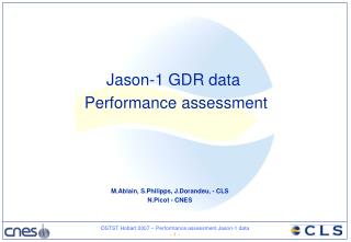 Jason-1 GDR data Performance assessment