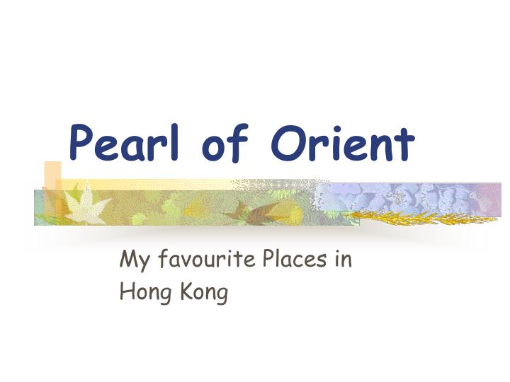 pearl of orient