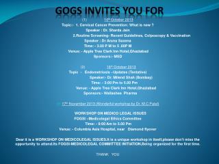 GOGS INVITES YOU FOR