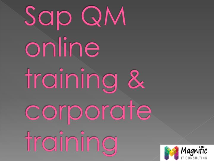 sap qm online training corporate training