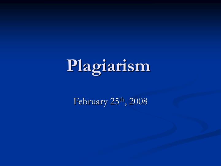 plagiarism