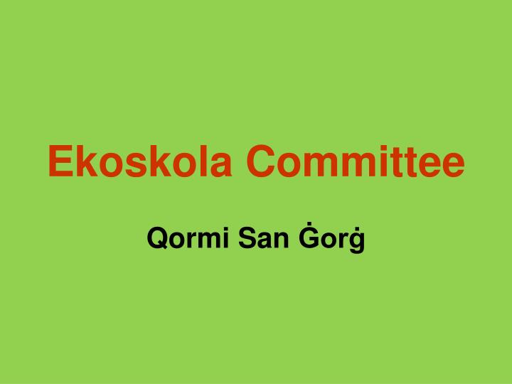 ekoskola committee