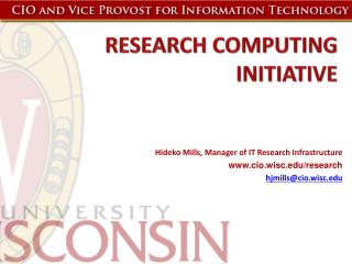 RESEARCH COMPUTING INITIATIVE