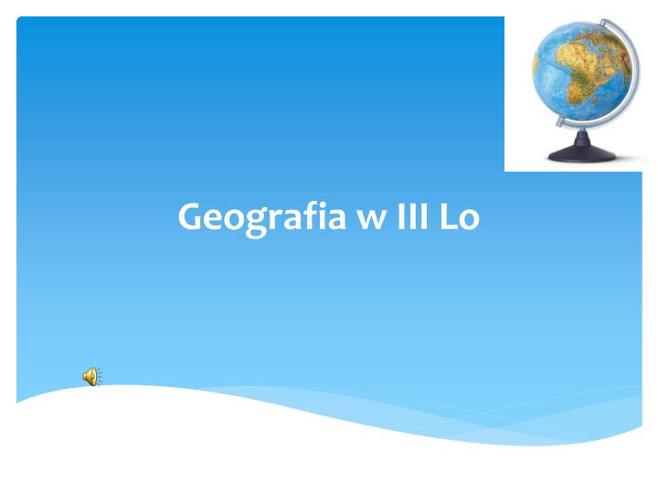 geografia w iii lo
