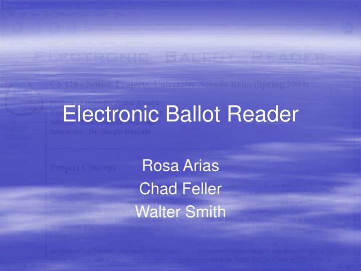 electronic ballot reader