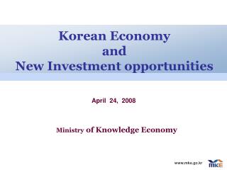 Korean Economy and New Investment opportunities
