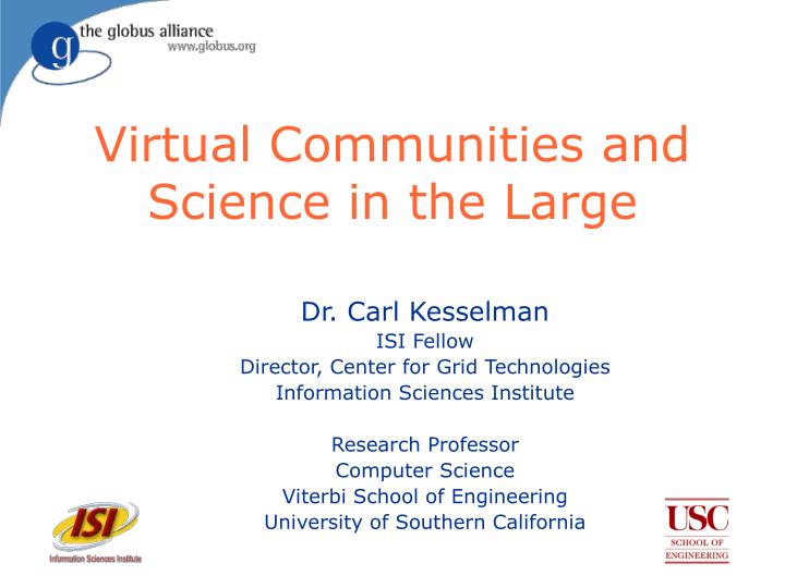 virtual communities and science in the large