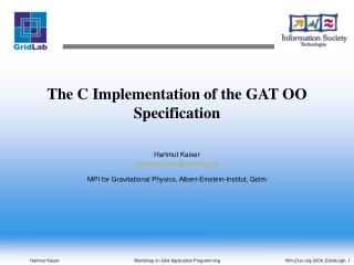 The C Implementation of the GAT OO Specification
