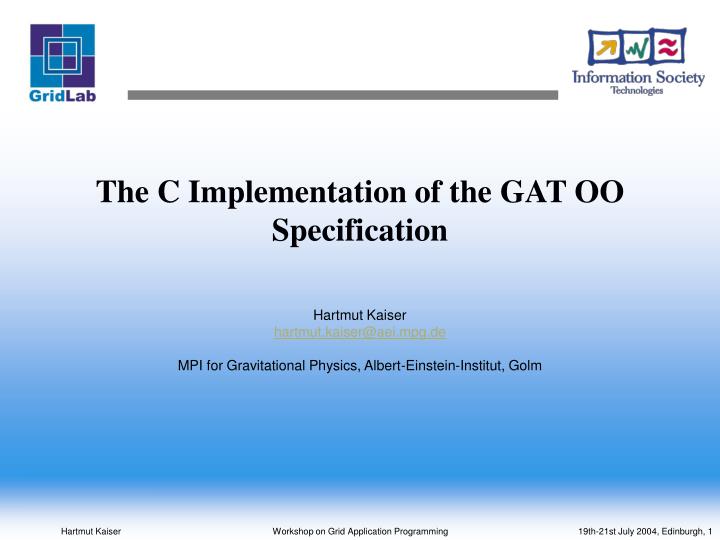the c implementation of the gat oo specification