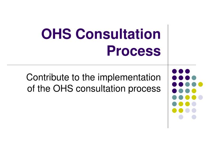 ohs consultation process