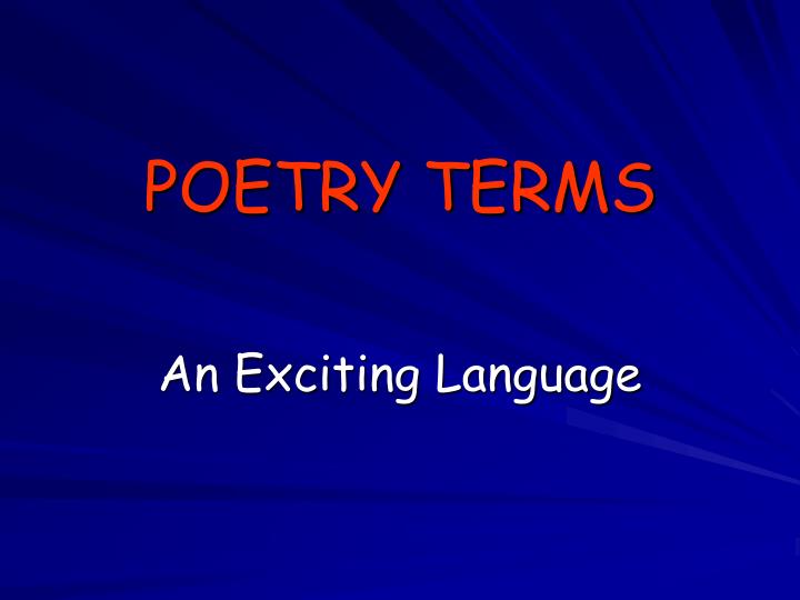 poetry terms