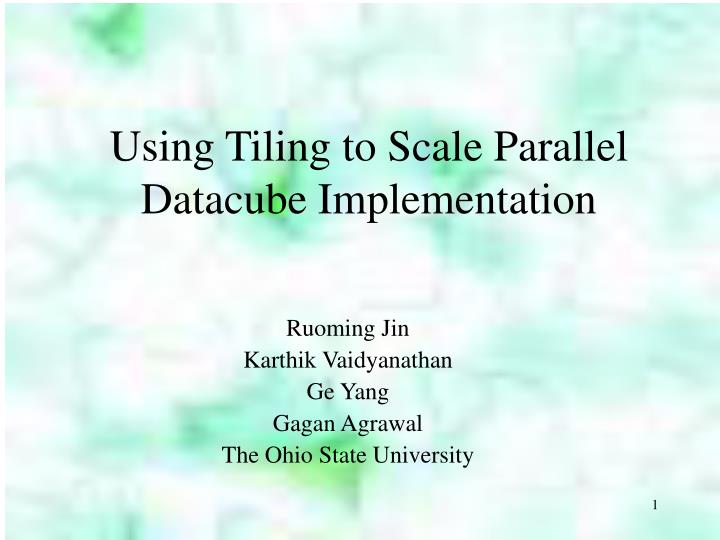 using tiling to scale parallel datacube implementation