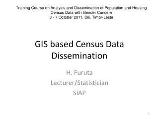 GIS based Census Data Dissemination