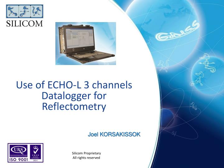 use of echo l 3 channels datalogger for reflectometry