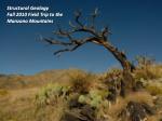 Structural Geology Fall 2010 Field Trip to the Manzano Mountains - slide 1