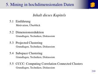 5 mining in hochdimensionalen daten