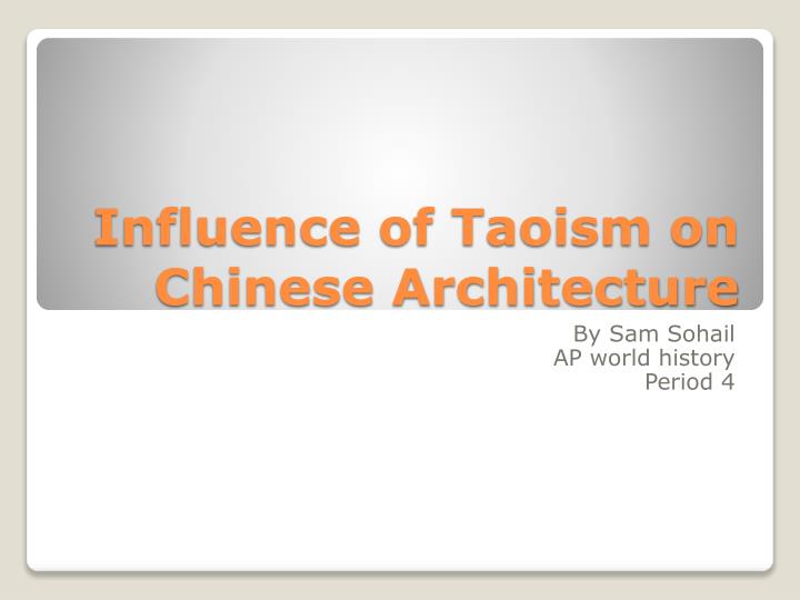 influence of taoism on chinese architecture