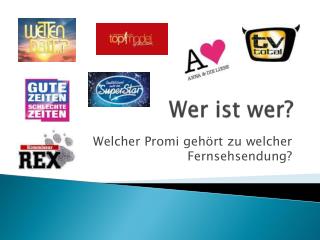 wer ist wer