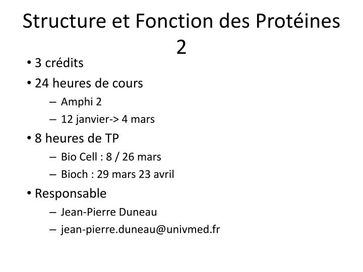 structure et fonction des prot ines 2