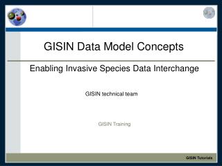 GISIN Data Model Concepts