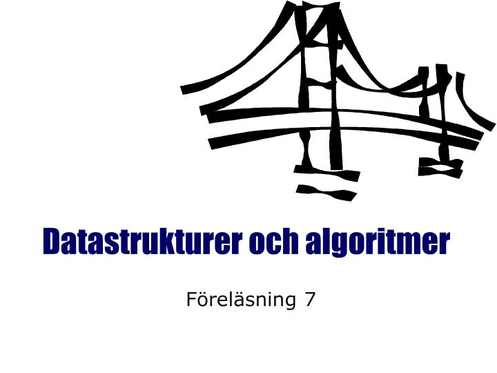 datastrukturer och algoritmer