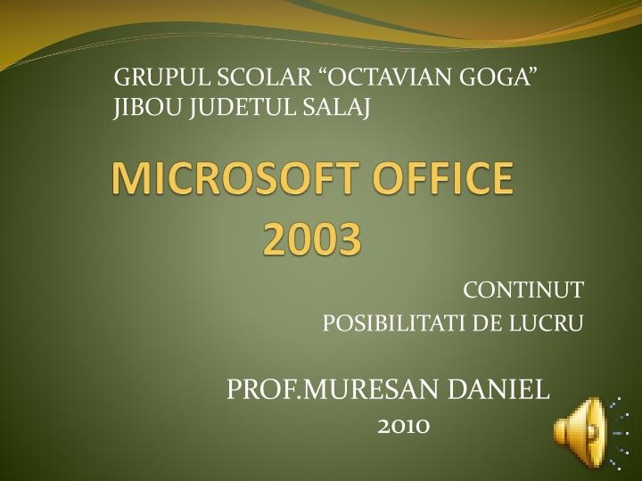 microsoft office 2003