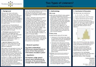 Two Types of Listeners?