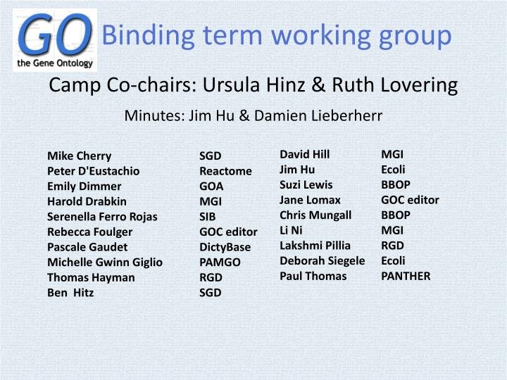 binding term working group