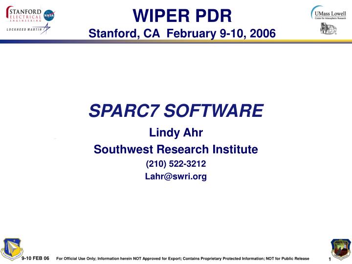 sparc7 software