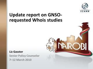 Update report on GNSO-requested Whois studies