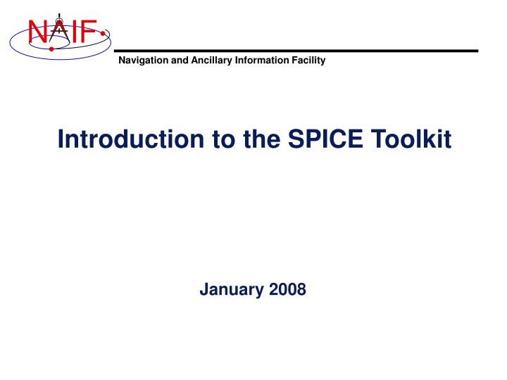 introduction to the spice toolkit