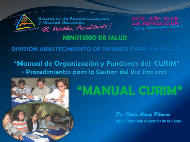 manual de organizaci n y funciones del curim procedimientos para la gesti n del uso racional