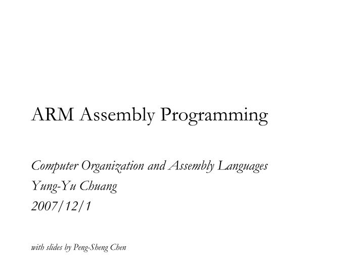 arm assembly programming