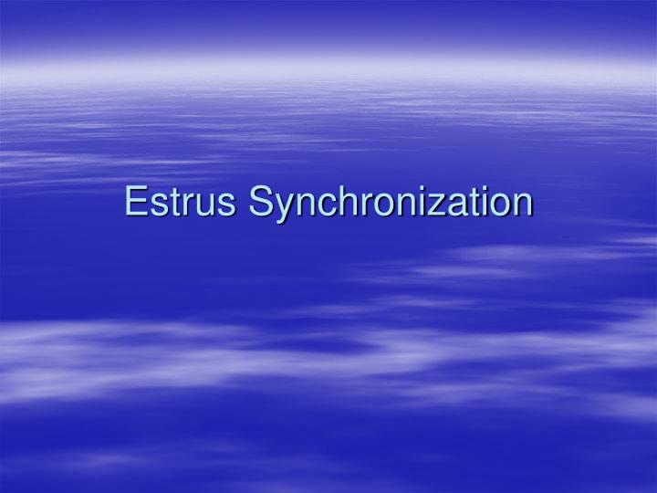 estrus synchronization