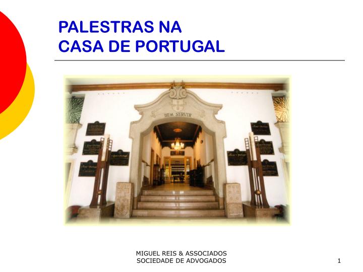 palestras na casa de portugal