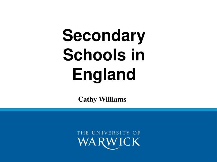 secondary schools in england
