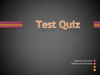test quiz