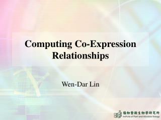 Computing Co-Expression Relationships