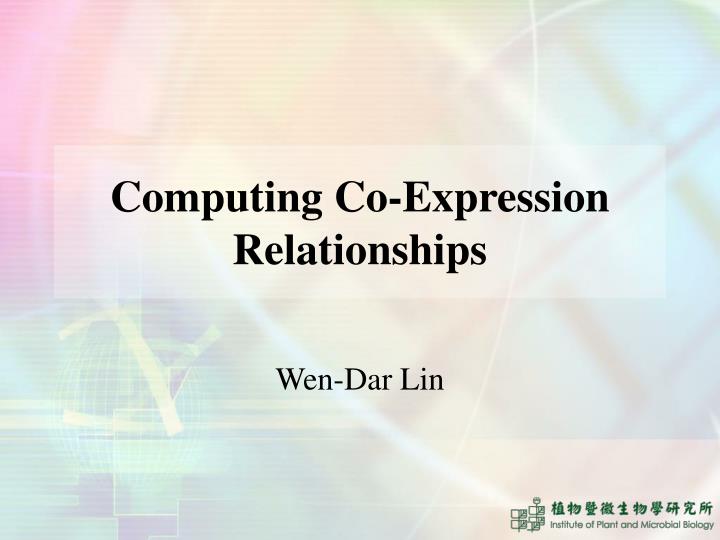 computing co expression relationships