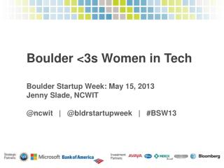 Boulder &lt;3s Women in Tech