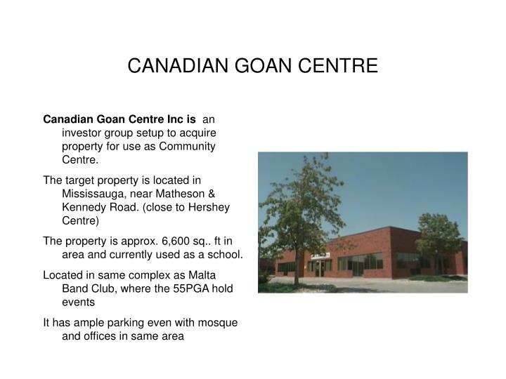 canadian goan centre