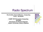 Radio Spectrum - slide 1
