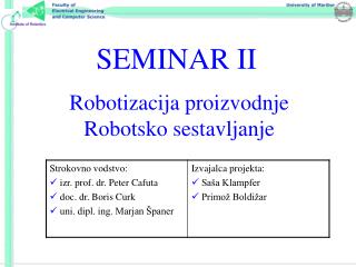 SEMINAR II