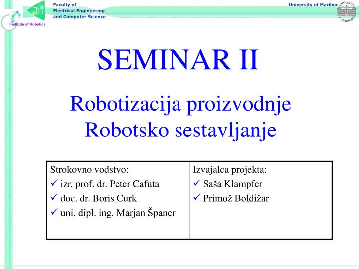 seminar ii