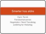 Smerter hos eldre - slide 1